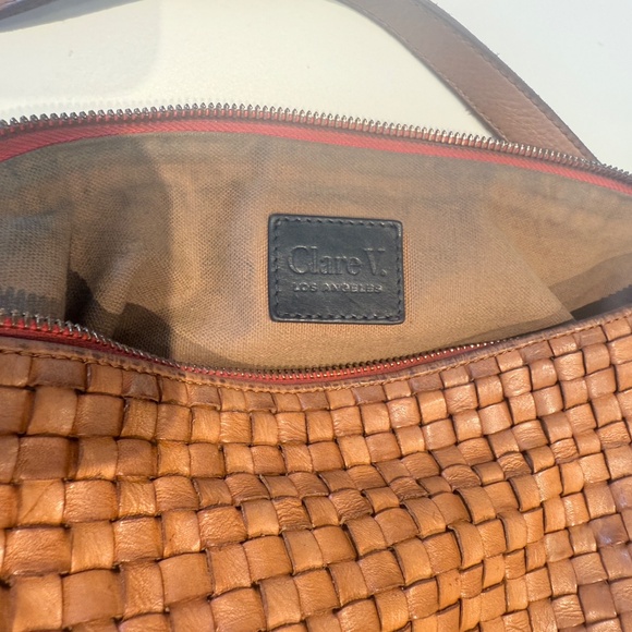 Clare V Moyen Messenger - Natural Woven Checker - Picture 8 of 9